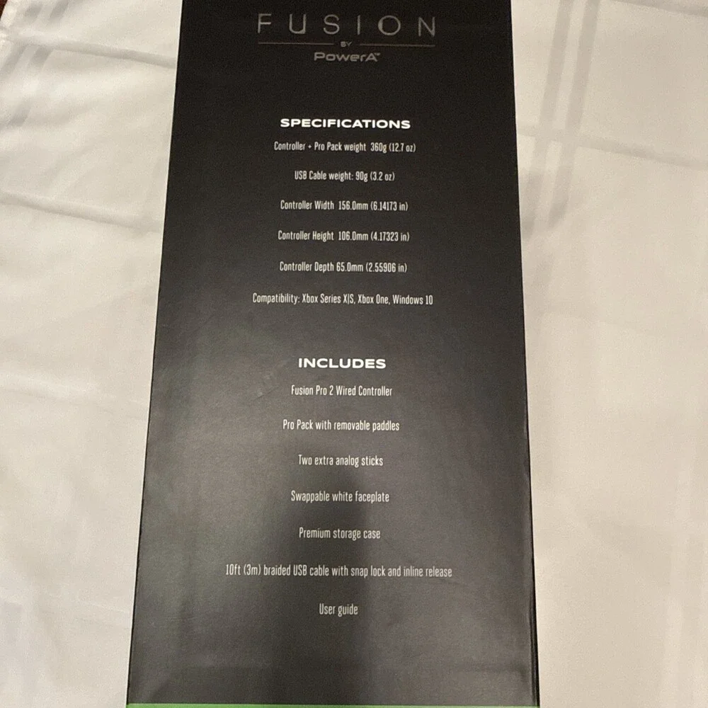PowerA Fusion Pro 2 Wired Controller 10ft Black for Xbox Series X|S Xbox One PC